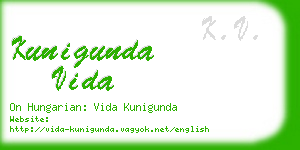kunigunda vida business card